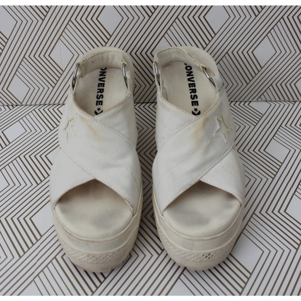 CONVERSE Womens Chuck 70 De Luxe Heel Sandal Platform Size 8 Pre-Owned